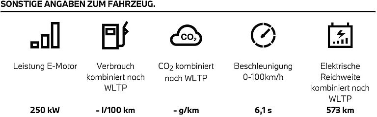 BMW i5 Touring – Fahrzeugdaten Grafische Übersicht zu Leistung, Verbrauch, CO₂, Beschleunigung und elektrischer Reichweite des BMW i5 Touring.
