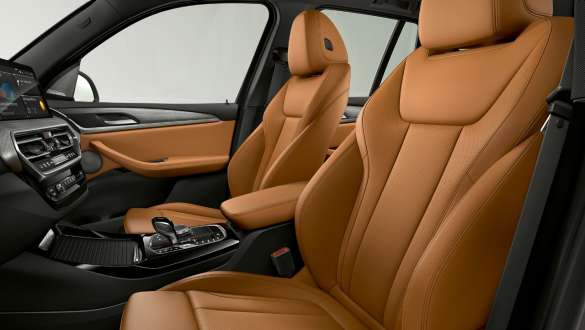 Braune Ledersportsitze und Mittelkonsole im BMW X3 Braune Ledersportsitze und Mittelkonsole im BMW X3.